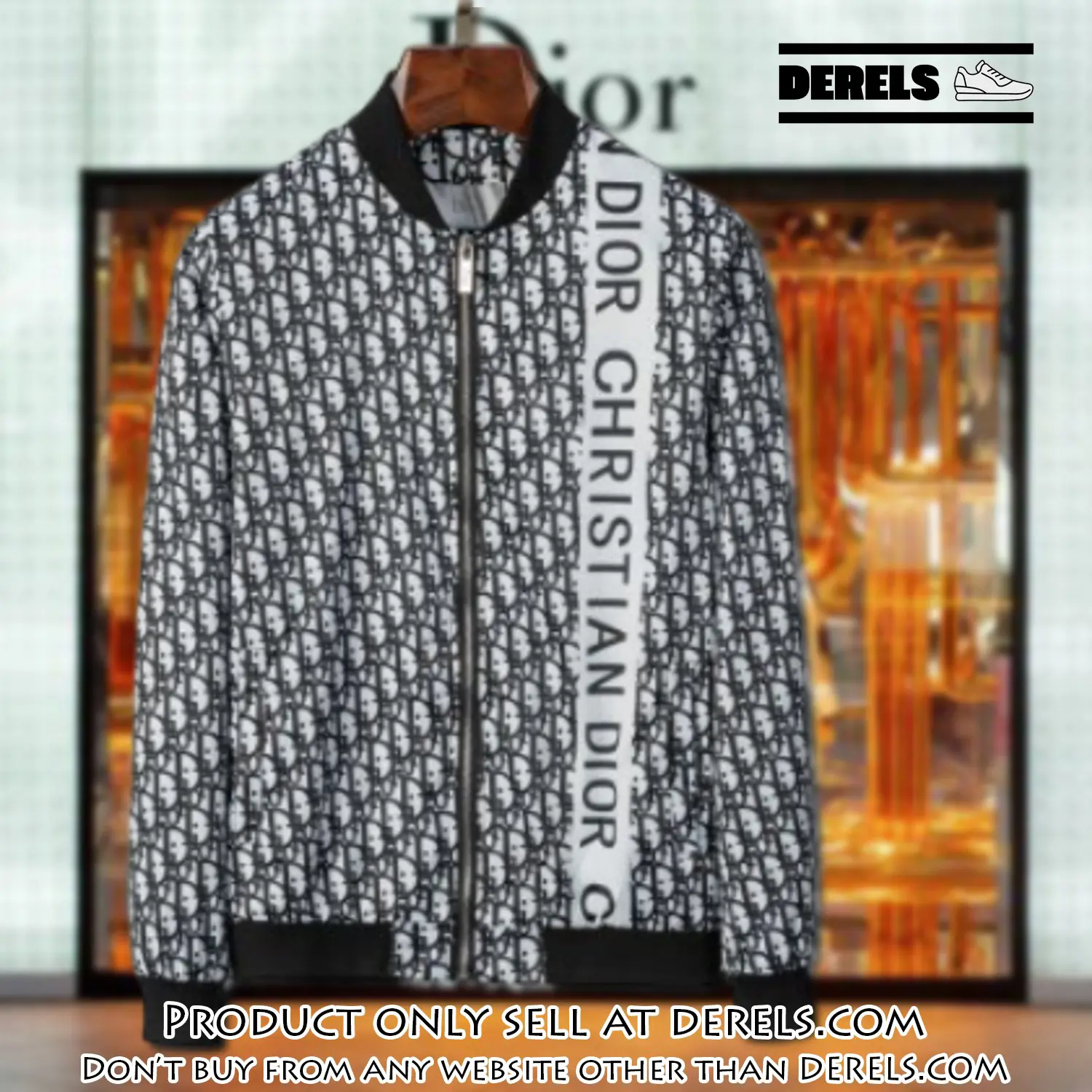 Dior luxury brand varsity zipper jacket vst1074 dr3328502